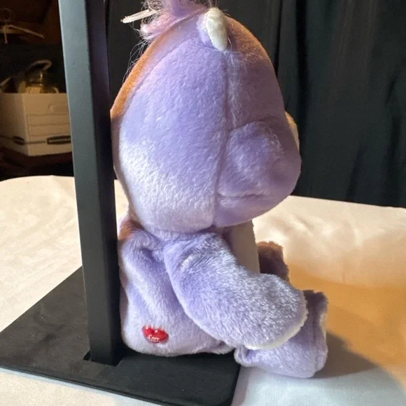 Care Bears Share Bear 20th Anniversary Collectors Edition Plush NWT Purple - Picture 2 of 5